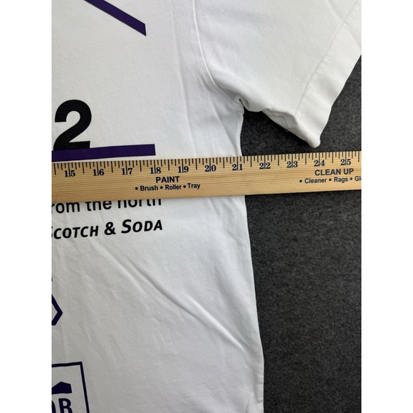 Scotch & Soda Mens White Graphic T Shirt Size Large AMS 22 Head For The Hills SS - Picture 11 of 16
